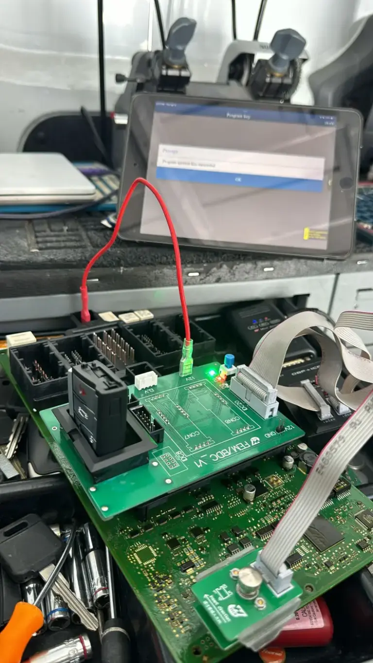 Car key module programming on a FEM/BDC board in Las Vegas by 24/7 Locksmith 4U