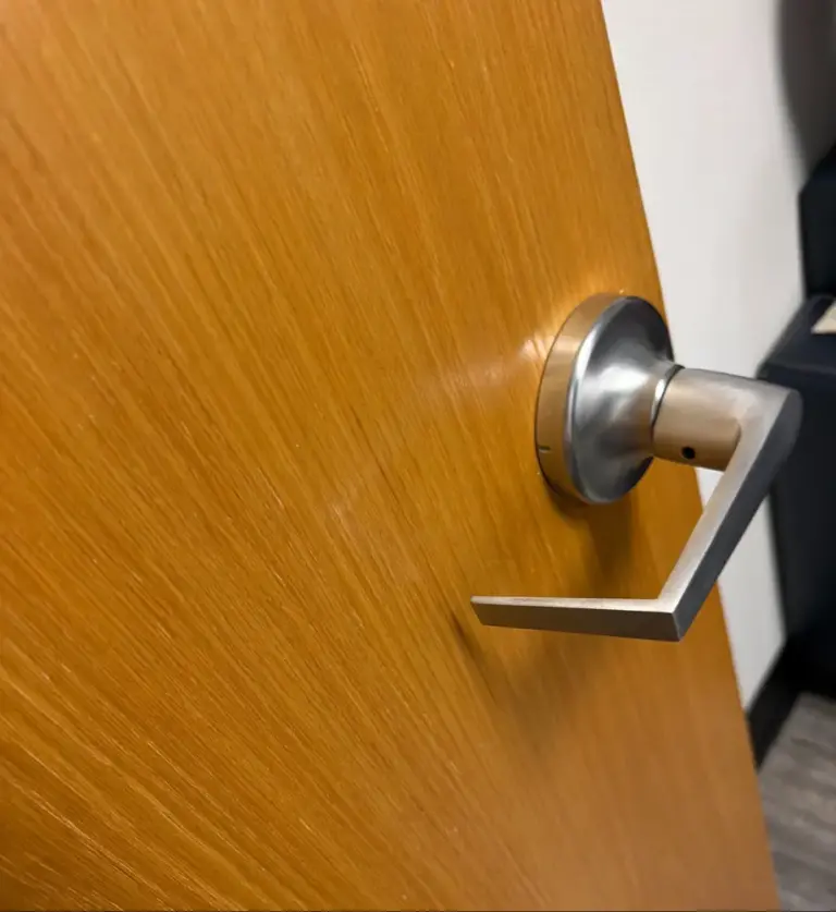 Brass deadbolt and lever installed by 24/7 Locksmith 4U in Las Vegas